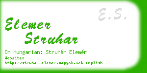 elemer struhar business card